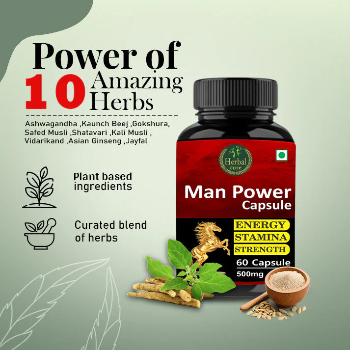 Man Power Capsule - Herbal Capsule For Improve Strength And Stamina
