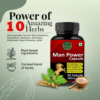 Man Power Capsule - Herbal Capsule For Improve Strength And Stamina
