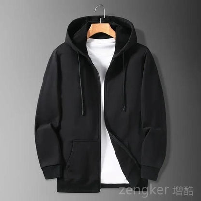Men Full Sleeve Solid Hooded Sweatshirt