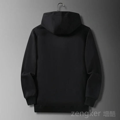 Men Full Sleeve Solid Hooded Sweatshirt