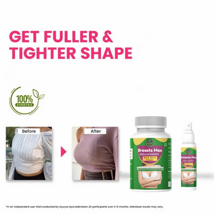 Combo of Breast Oil and Breast Capsule - 100% Herbal Breast Increase Combo