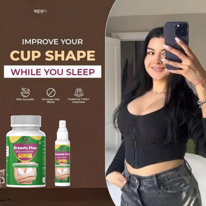 Combo of Breast Oil and Breast Capsule - 100% Herbal Breast Increase Combo